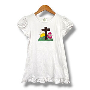 Blanke Boutique Baby Girl‎ Embroidered Applique Cross Lamb Dress Size 12